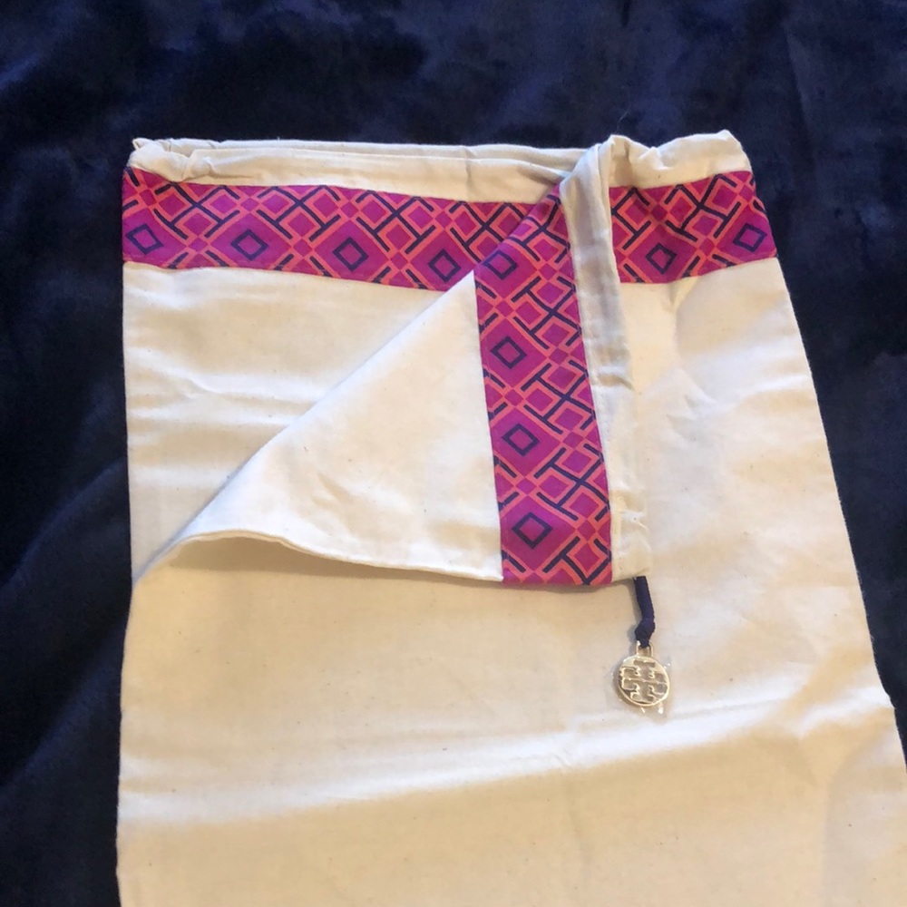 Tory Burch drawstring cloth bag cover ExLarge 21 x 22 inches wide